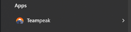 Teampeak Windows App